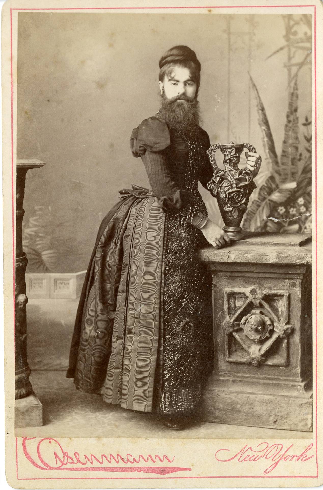 Portrait of Miss Annie Jones-Bearded Woman with P.T. Barnum